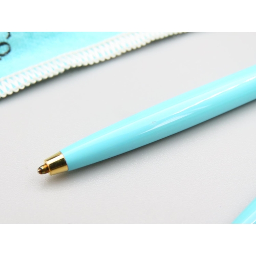 309 - Pair of Tiffany Ladies Pens Tiffany Blue Contained within Tiffany Protector Outer Case Signed Each 1... 