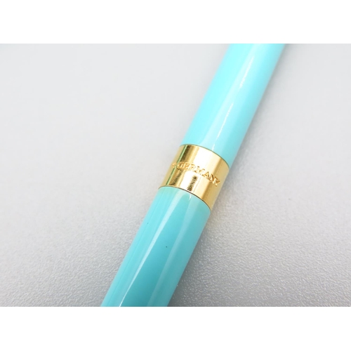 309 - Pair of Tiffany Ladies Pens Tiffany Blue Contained within Tiffany Protector Outer Case Signed Each 1... 