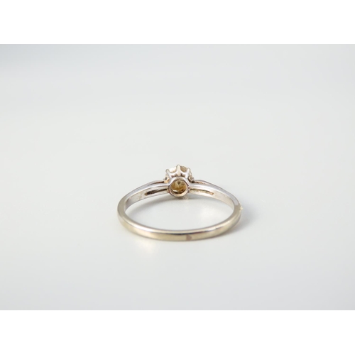 347 - Diamond Solitaire Ring Mounted on 9 Carat White Gold with Further Diamond Set Shoulders Diamonds App... 