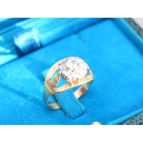 354 - Centre Stone Ring Gemset Mounted on 9 Carat Yellow Gold Band Ring Size N