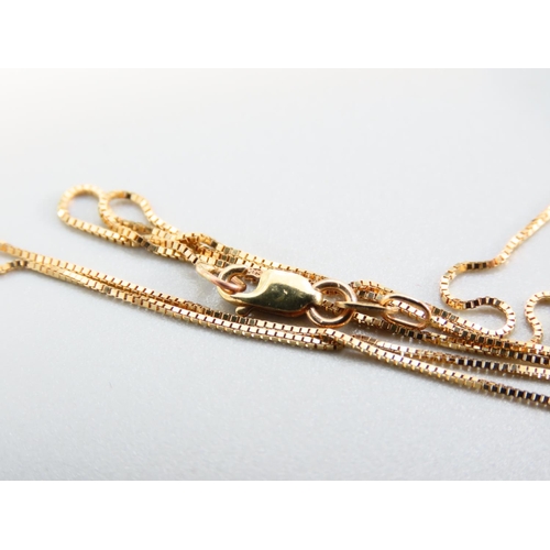 381 - Japanese Enamelwork Decorated 9 Carat Yellow Gold Pendant Set on 9 Carat Yellow Gold Chain 44cm Long