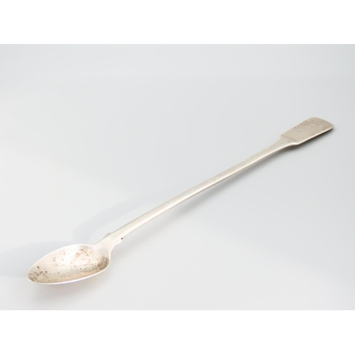 397 - Hong Kong Silver Ice Cream Spoon Fiddle English Pattern 25cm Long