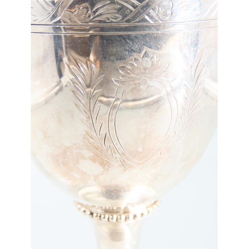 401 - Silver Chalice Pedestal Form Gilt Lined Interior 13cm High