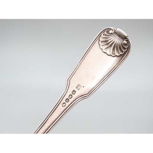 403 - Silver Ladle Acanthus Leaf Decoration to Finger Rest 30cm Long