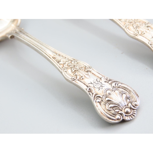 406 - Pair of Silver Condiment Spoons Each 10cm Long