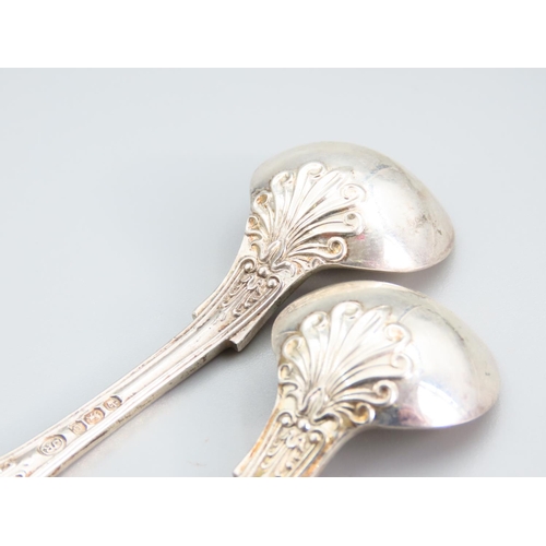 406 - Pair of Silver Condiment Spoons Each 10cm Long