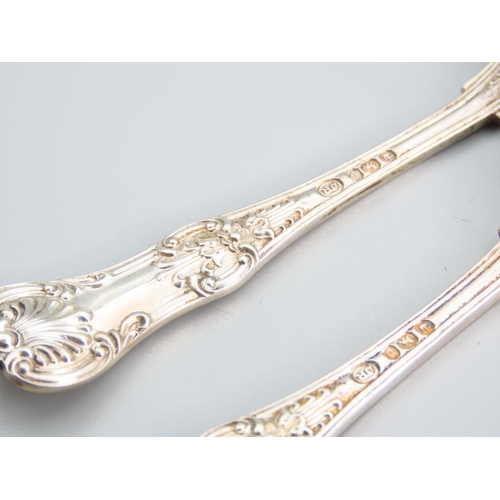 406 - Pair of Silver Condiment Spoons Each 10cm Long