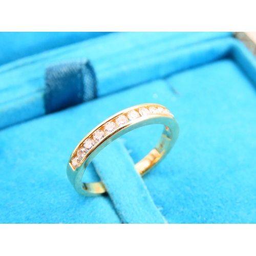 430 - Diamond Half Eternity Ring Mounted on 18 Carat Yellow Gold Band Ring Size M