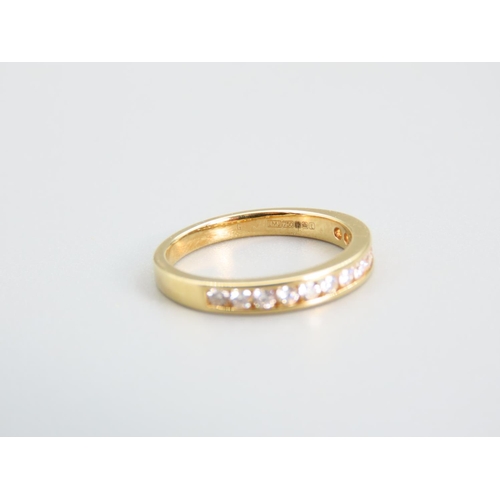 430 - Diamond Half Eternity Ring Mounted on 18 Carat Yellow Gold Band Ring Size M