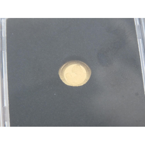 451 - 11 Carat Yellow Gold Commemorative Princess Diana Coin Proof Dated 2015 Encapsulated Mint Condition ... 