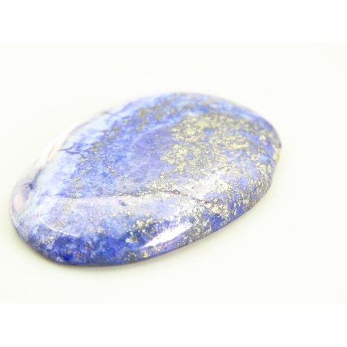 457 - Oval Cut Cabochon Polish Lapis Lazuli Gemstone 86.75 Carat Certificate Present