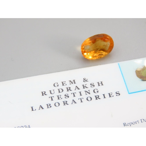 458 - Yellow Sapphire Oval Mixed Cut 20.19 Carat Certificate Present