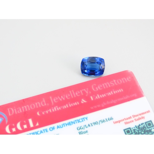 461 - Cushion Cut Blue Sapphire 8.75 Carat Certificate Present Heat Treated