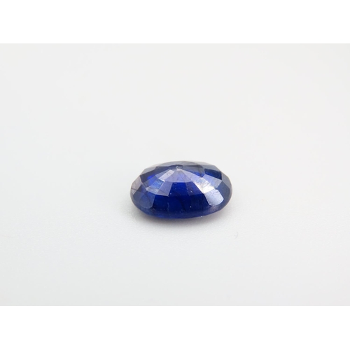 462 - Sapphire Dark Blue Oval Mixed Cut 7.29 Carat Certificate Present