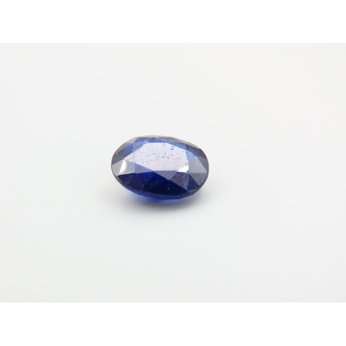 462 - Sapphire Dark Blue Oval Mixed Cut 7.29 Carat Certificate Present