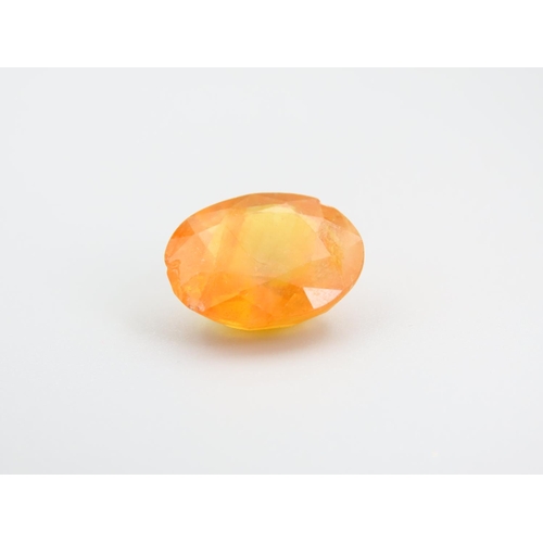 465 - Yellow Citrine Oval Mixed Cut 3.95 Carat Certificate Present