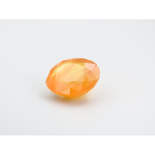 465 - Yellow Citrine Oval Mixed Cut 3.95 Carat Certificate Present