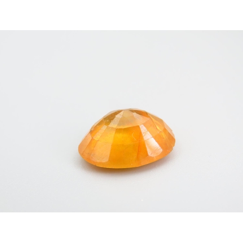 465 - Yellow Citrine Oval Mixed Cut 3.95 Carat Certificate Present