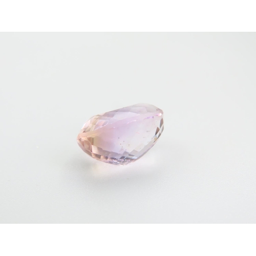 468 - Natural Ametrine Gemstone Oval Cut 15.3 Carat Light Purple Hue Throughout Certificate Present