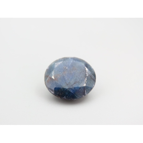 491 - Round Brilliant Cut Natural Blue Sapphire 27.14 Carat Certificate Present Heat Treated etc