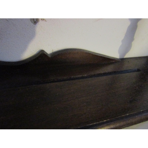 106 - Wall Mounted Mahogany Shelf Unit Turned Side Column Decoration Approximately 30 Inches Wide