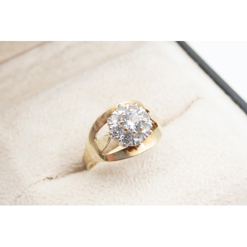 1092 - Centre Stone Ring Gemset Mounted on 9 Carat Yellow Gold Band Ring Size N