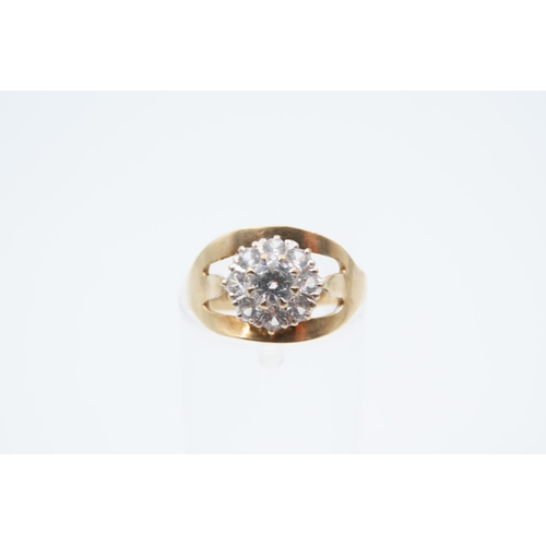 1092 - Centre Stone Ring Gemset Mounted on 9 Carat Yellow Gold Band Ring Size N