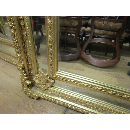 110 - Matching Large Gilded Mirror Arch Top Upper Cartouche Decoration Approximately 7ft High x 3ft 2 Inch... 