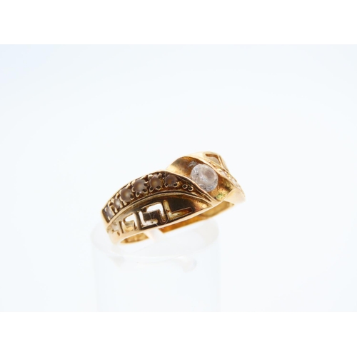 1127 - Diamond Centre Stone Ring Mounted on 18 Carat Yellow Gold Band with Further Diamond Decoration to Sh... 