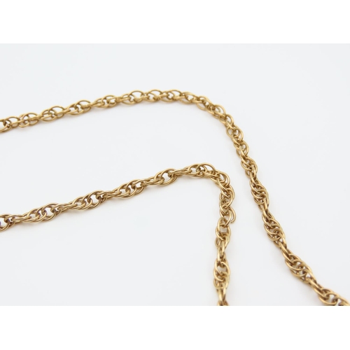 1131 - 9 Carat Yellow Gold Necklace Interlinking Form 62cm Long