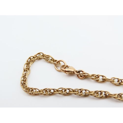 1131 - 9 Carat Yellow Gold Necklace Interlinking Form 62cm Long