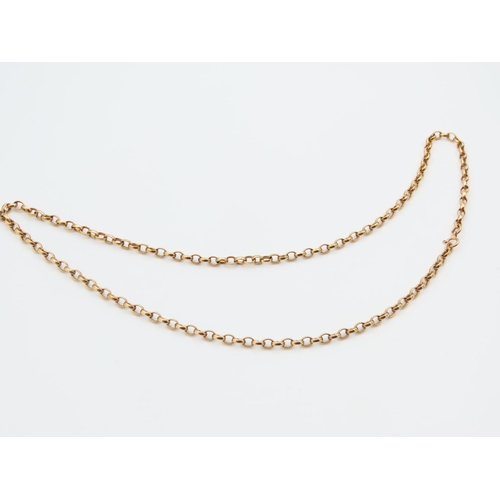 1134 - Rope Form 9 Carat Yellow Gold Necklace 42cm Long Approximately