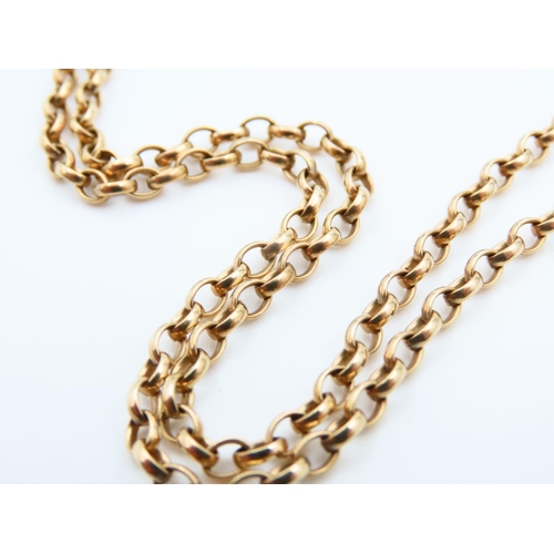 1134 - Rope Form 9 Carat Yellow Gold Necklace 42cm Long Approximately