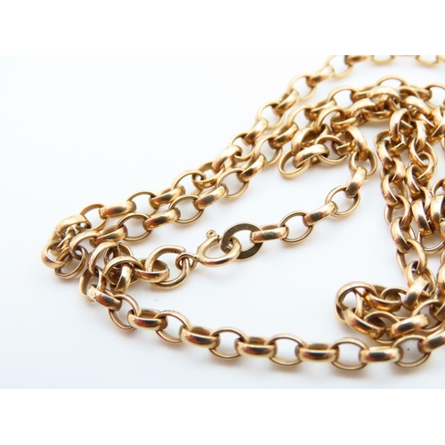 1134 - Rope Form 9 Carat Yellow Gold Necklace 42cm Long Approximately