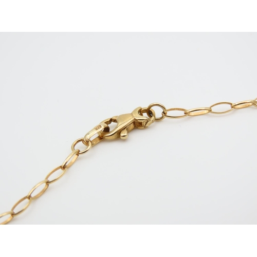 1152 - 9 Carat Yellow Gold Modernist Form Ladies Necklace 40cm Long