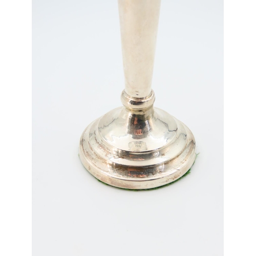 1158 - Silver Spill Vase Tapering Trumpet Form 18cm High