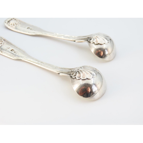 1163 - Pair of Silver Condiment Spoons Each 10cm Long