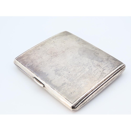 1166 - Silver Cigarette Case Hinged Cover Engraved to Interior Token of Regard From the Towns Women's Gild ... 