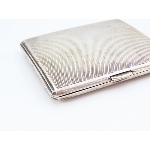 1166 - Silver Cigarette Case Hinged Cover Engraved to Interior Token of Regard From the Towns Women's Gild ... 