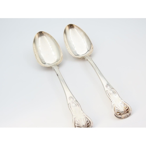 1167 - Pair of Silver Serving Spoons Each 21cm Long