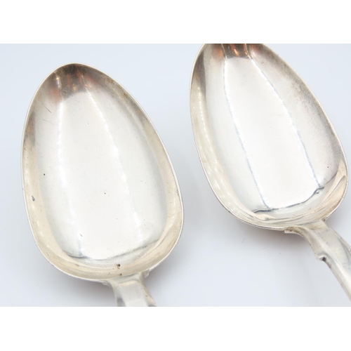 1167 - Pair of Silver Serving Spoons Each 21cm Long