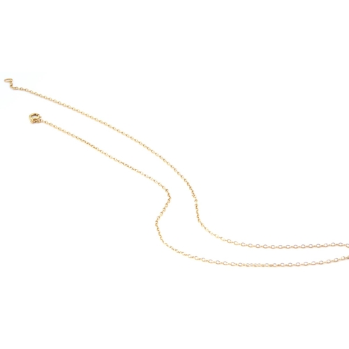 1181 - 9 Carat Yellow Gold Ladies Necklace Chain 48cm Long