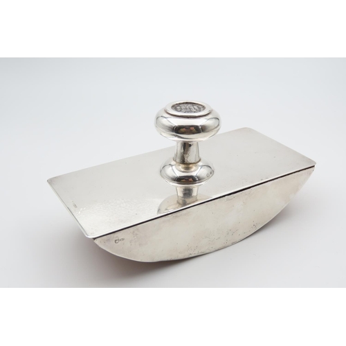 1190 - Silver Mounted Desk Blotter 15cm Long x 7cm Wide