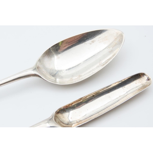 1193 - Two Silver Marrow Scoop Spoons Each Approximately 22cm Long