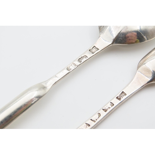 1193 - Two Silver Marrow Scoop Spoons Each Approximately 22cm Long