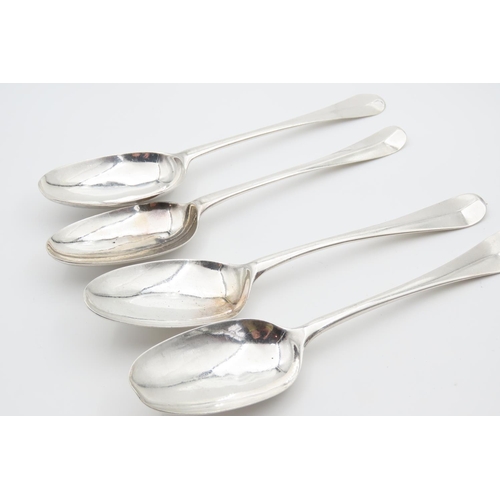 1194 - Set of Four Large Silver Serving Spoons Each 20cm Long