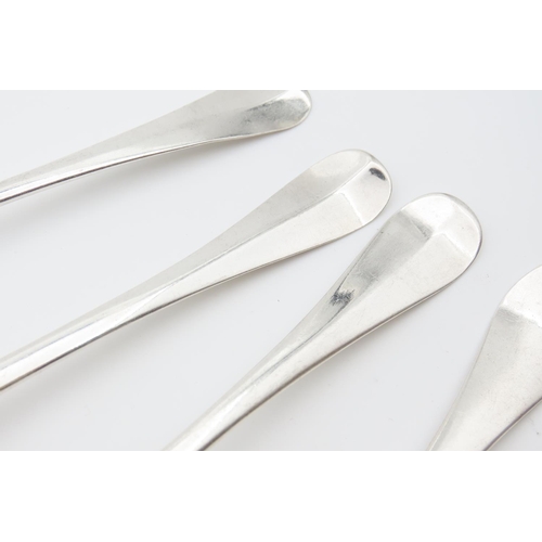 1194 - Set of Four Large Silver Serving Spoons Each 20cm Long