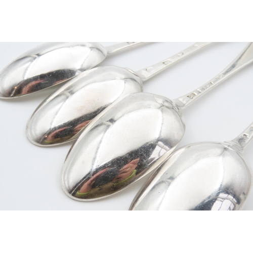 1194 - Set of Four Large Silver Serving Spoons Each 20cm Long