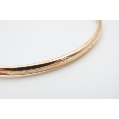 1198 - 9 Carat Yellow Gold Ladies Bangle Form Bracelet Inner Diameter 6.5cm