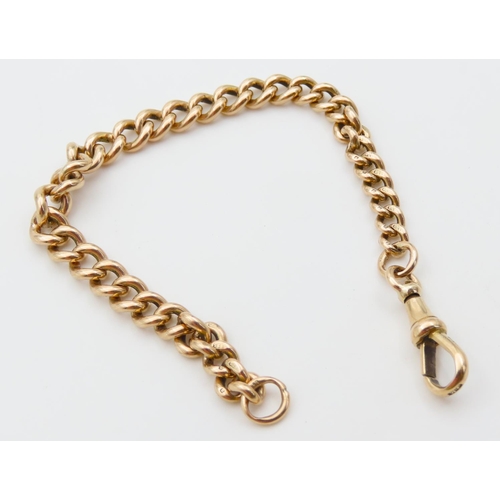 1205 - 9 Carat Yellow Gold Albert Chain or Bracelet 18cm Long Lobster Clasp